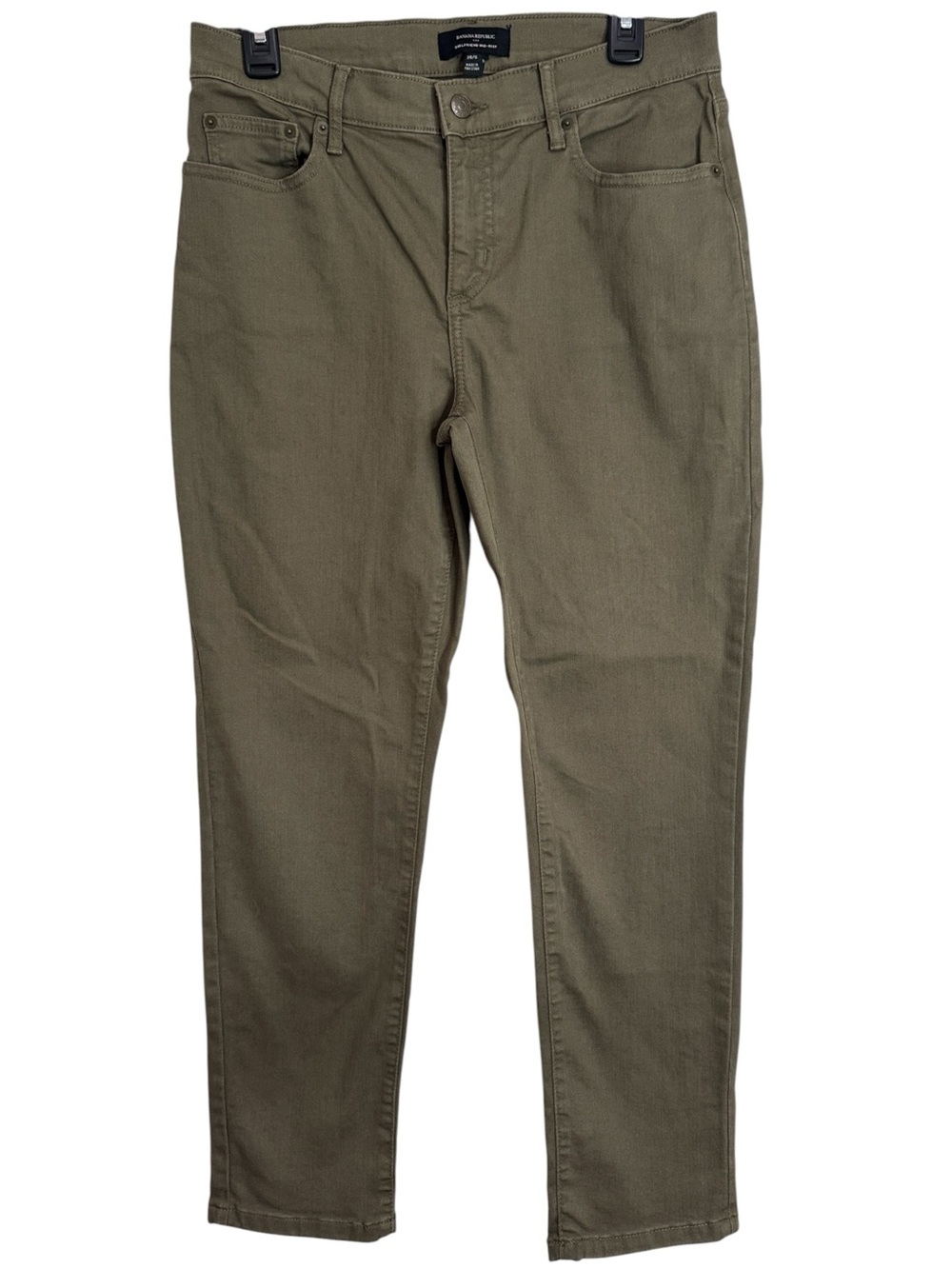 Banana Republic Factory Girlfriend Mid-Rise Olive Green Jeans size 28